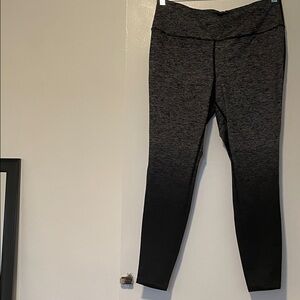 Torrid Charcoal and Black Striped Gradient Stretch Leggings Size 1